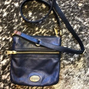 Fossil Crossbody Explorer Bag Blue
